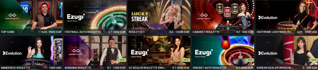 BetWinner Casino Live Dealer